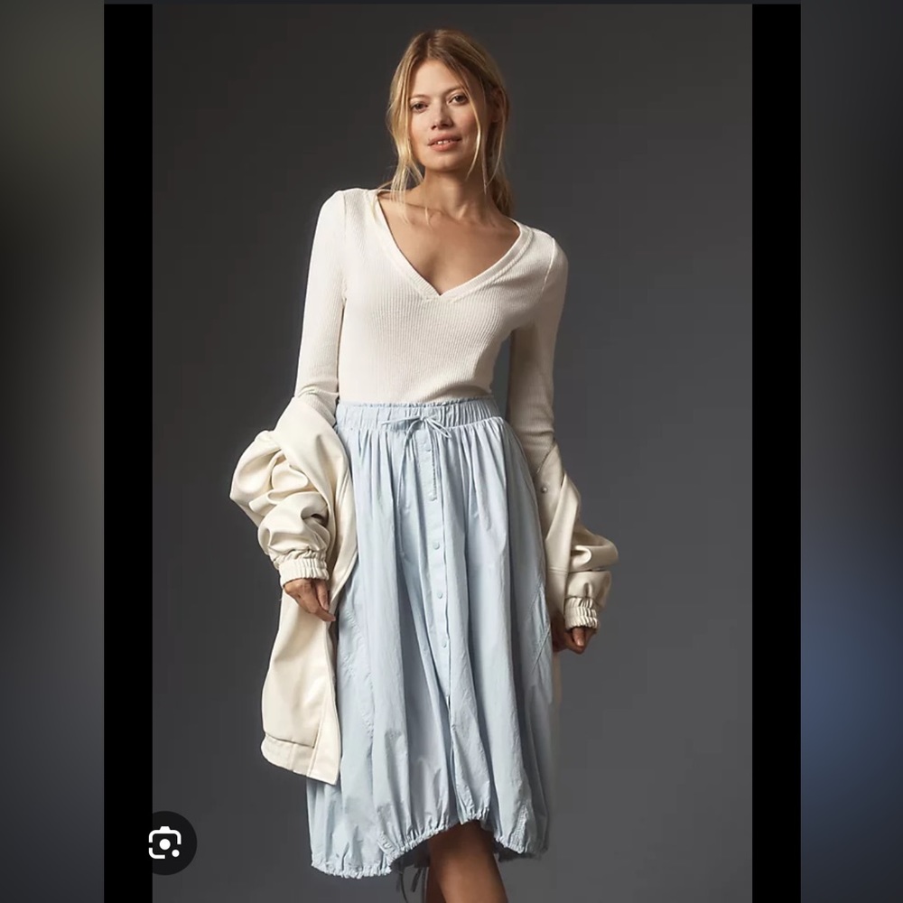 NWT Daily Practice by Anthropologie Long-Sleeve Twofer Midi Dress